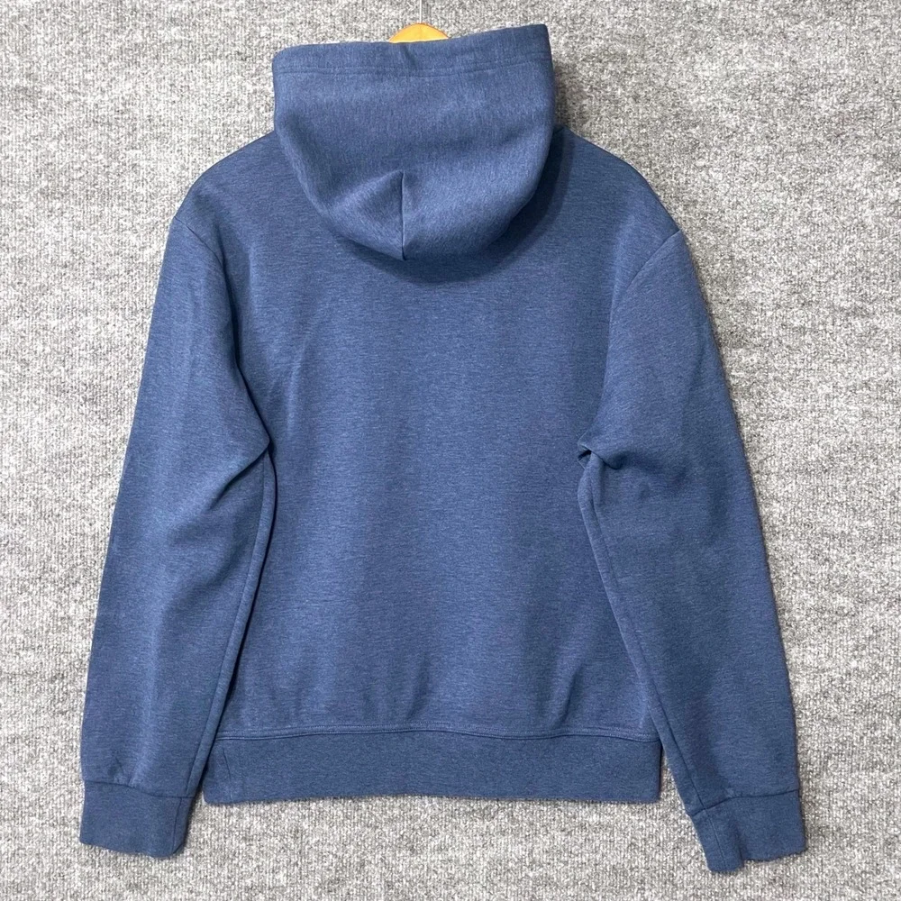 Polo Ralph Lauren Mens Blue Heathered Pullover Hoodie Medium Embroidered Pony